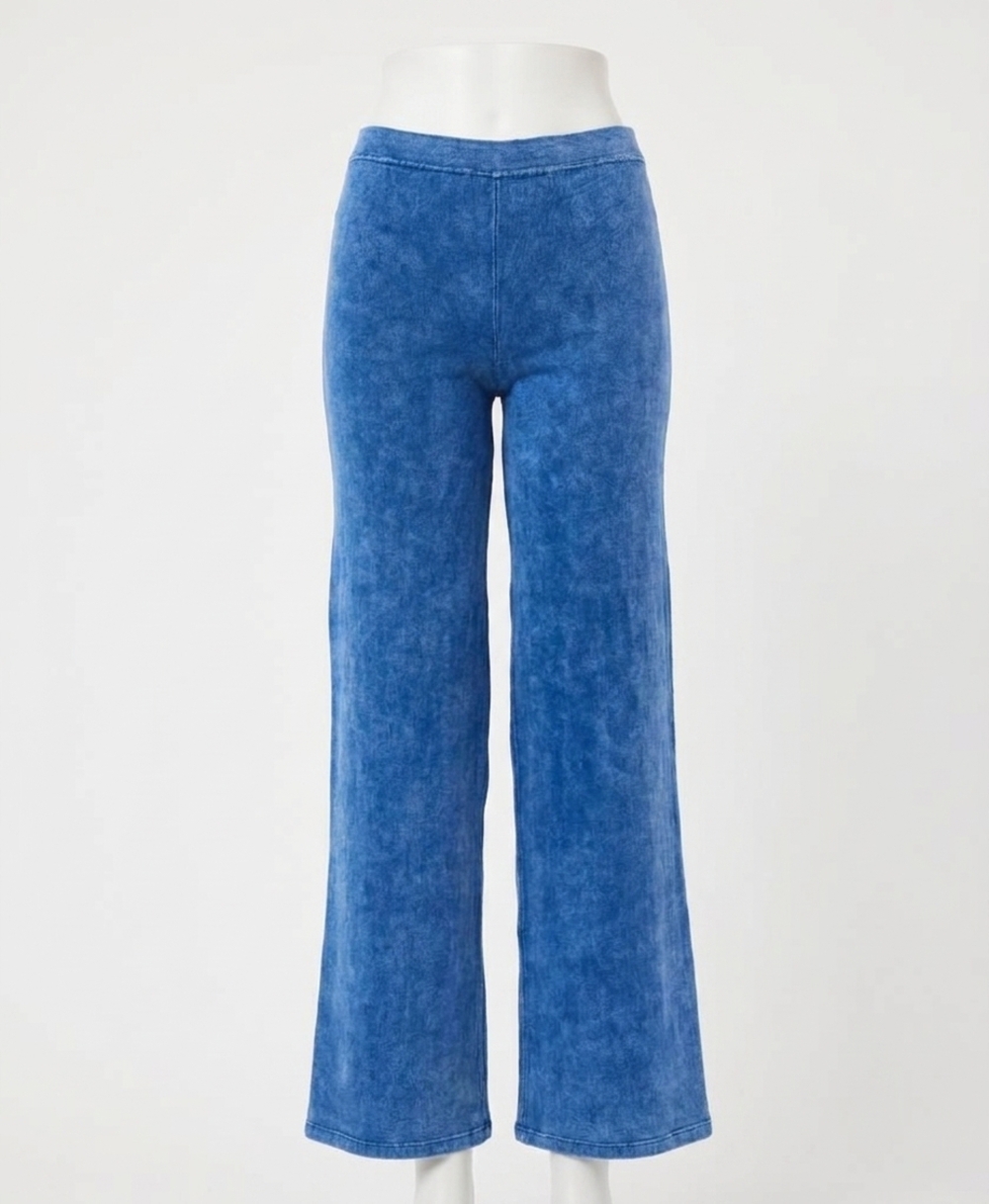 NEW ANGEL APPAREL wide leg lounge pants in denim